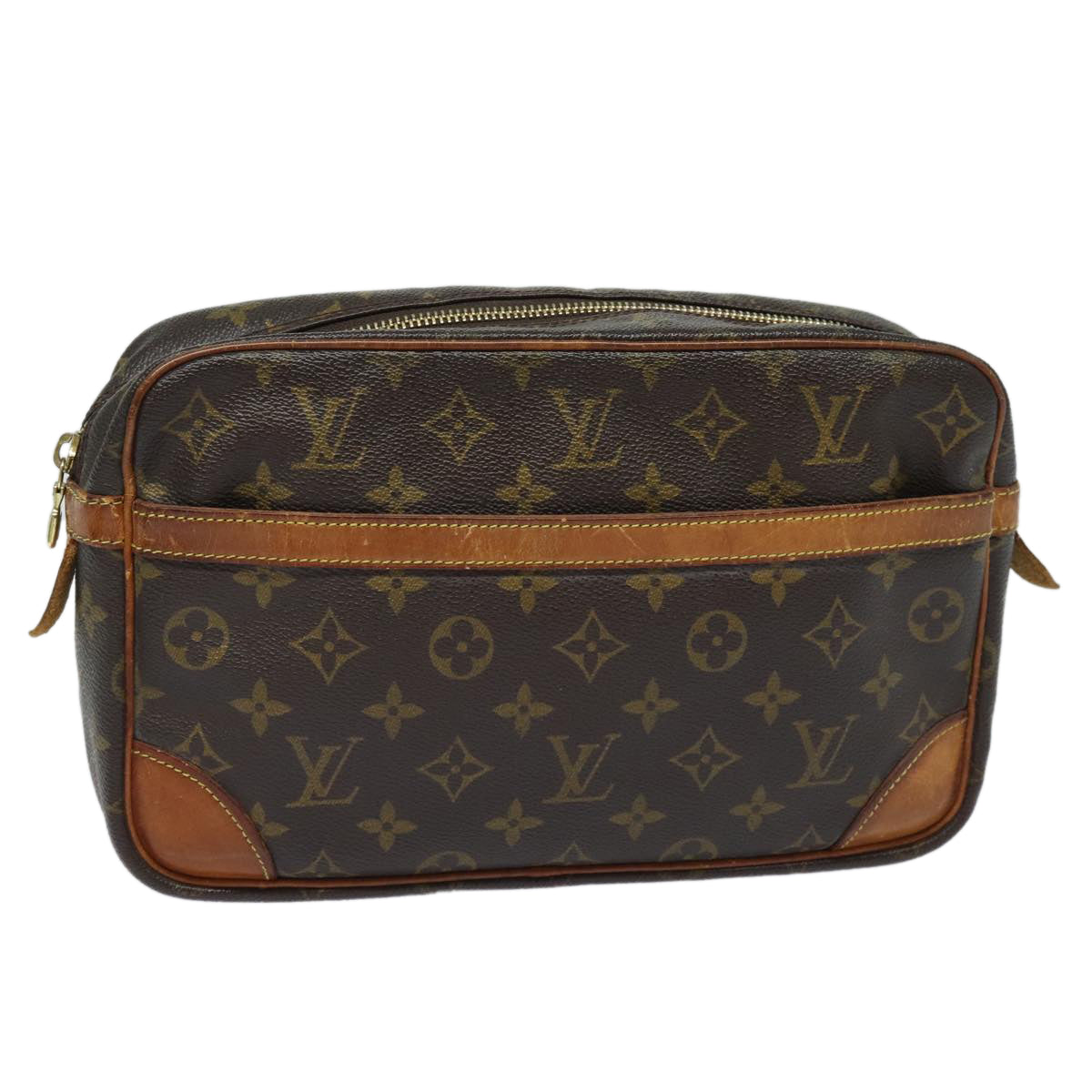 LOUIS VUITTON Monogram Compiegne 28 Clutch Bag L086 LV Auth 78385