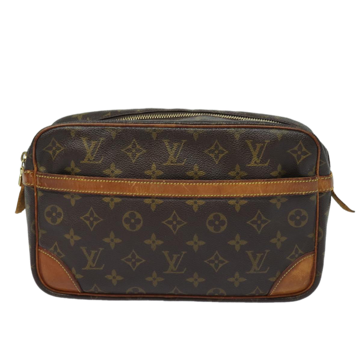 LOUIS VUITTON Monogram Compiegne 28 Clutch Bag L086 LV Auth 78385