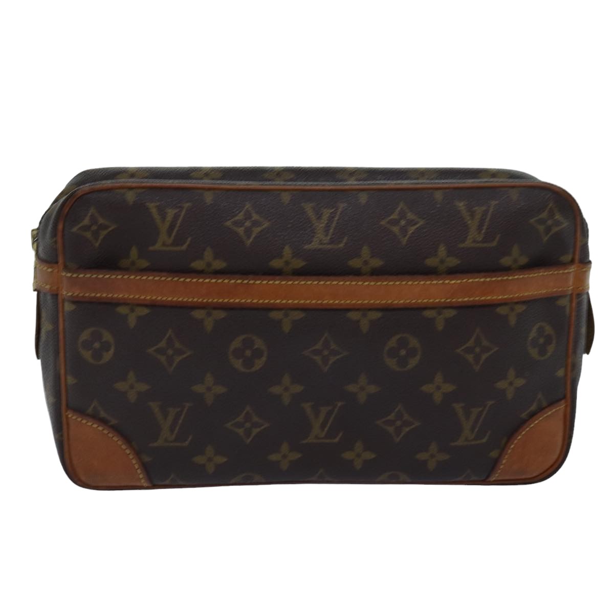 LOUIS VUITTON Monogram Compiegne 28 Clutch Bag M51845 LV Auth 78388