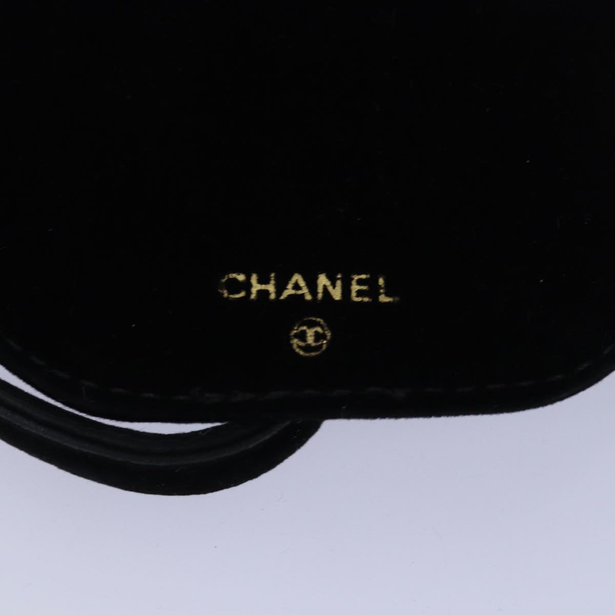 CHANEL COCO Mark Jewelry Case Jewelry Box Patent leather Black CC Auth 78395