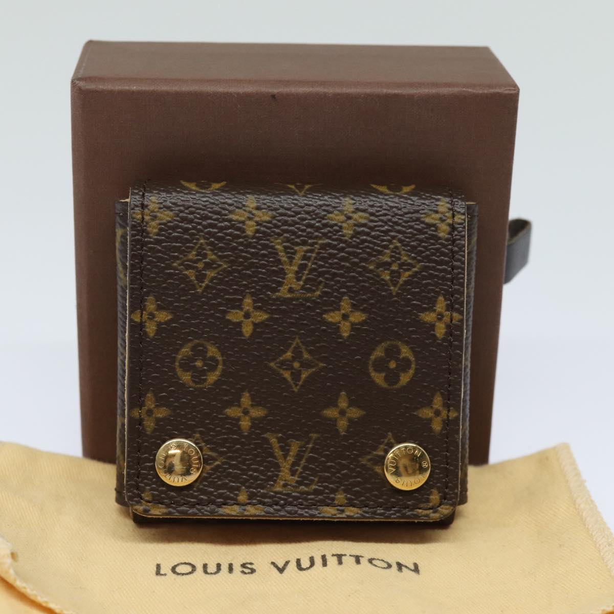 LOUIS VUITTON Monogram Jewelry Case Jewelry Box LV Auth 78405