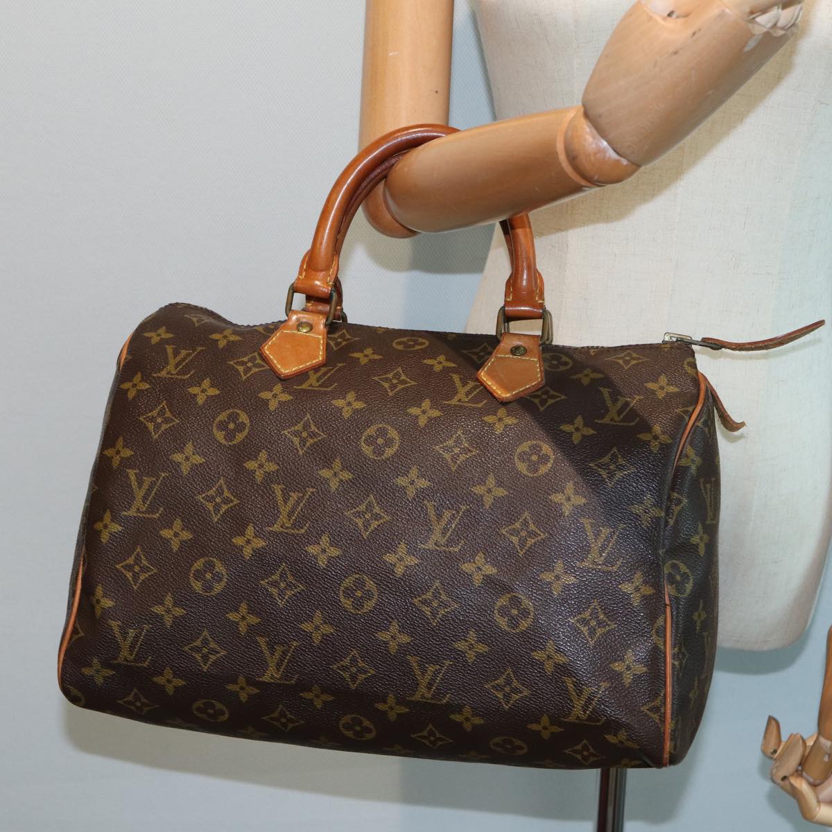 LOUIS VUITTON Monogram Speedy 30 Hand Bag Vintage M41526 LV Auth 78412