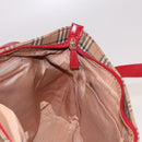 Burberrys Nova Check Tote Bag Canvas Beige Red Auth 78424-19