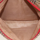 Burberrys Nova Check Tote Bag Canvas Beige Red Auth 78424-24