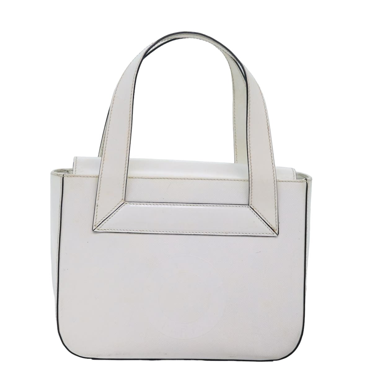 CELINE Hand Bag PVC Leather White Auth 78426 - 0