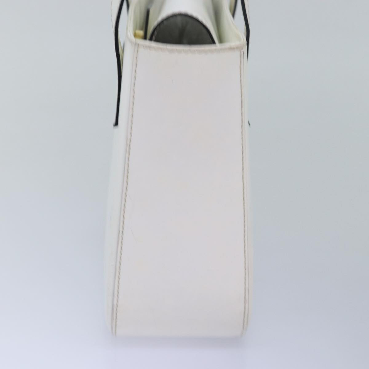 CELINE Hand Bag PVC Leather White Auth 78426