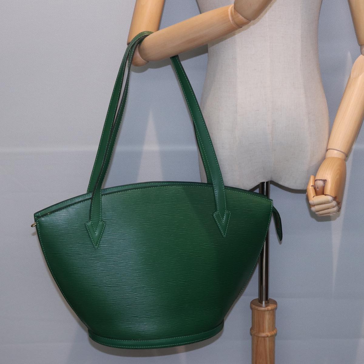 LOUIS VUITTON Epi Saint Jacques Shopping Shoulder Bag Green M52274 LV Auth 78430