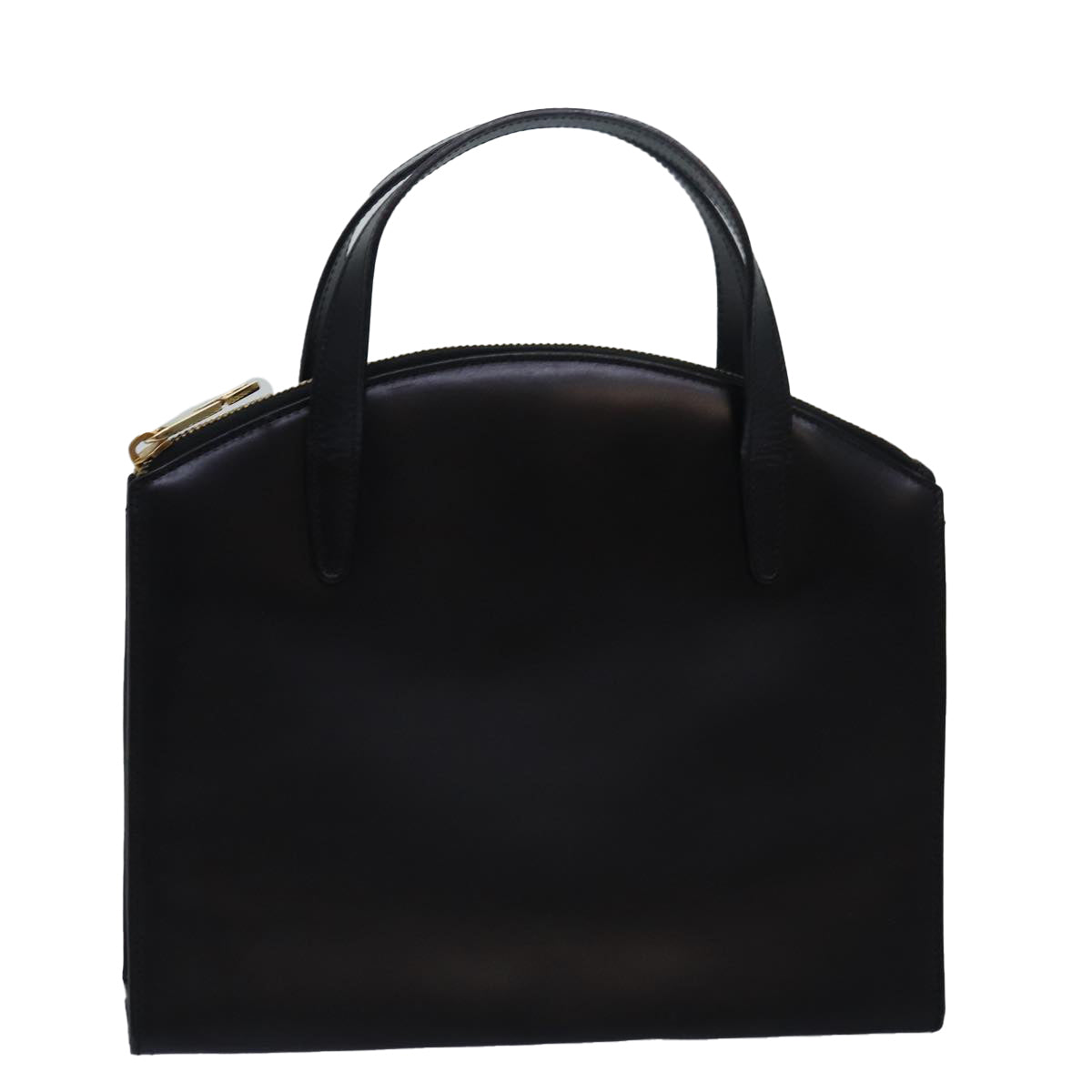 GUCCI Hand Bag Leather Black Auth 78479