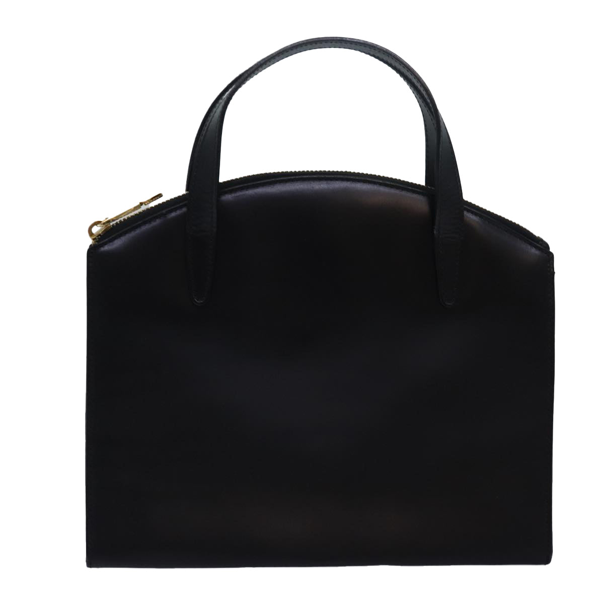 GUCCI Hand Bag Leather Black Auth 78479