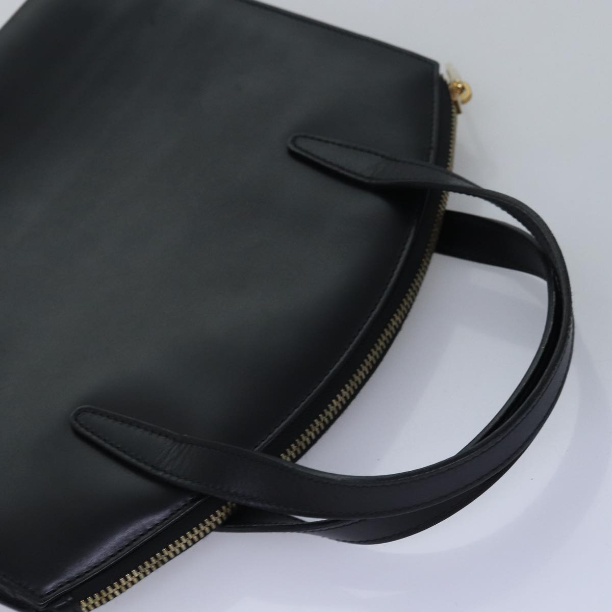 GUCCI Hand Bag Leather Black Auth 78479