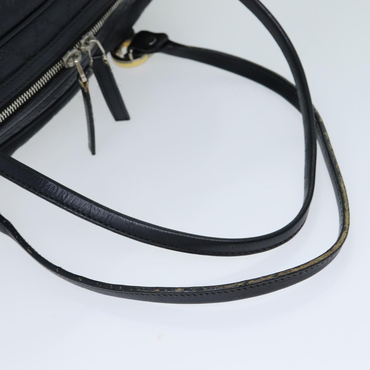 GUCCI GG Canvas Guccissima Shoulder Bag Black 232958 Auth 78490