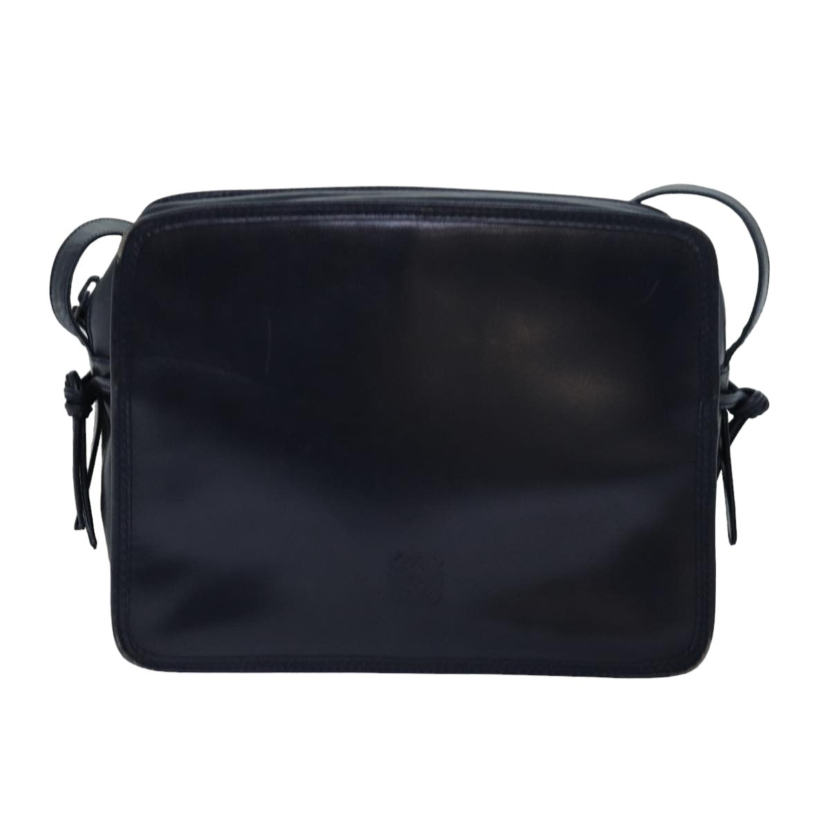 LOEWE Anagram Shoulder Bag Leather Navy Auth 78505