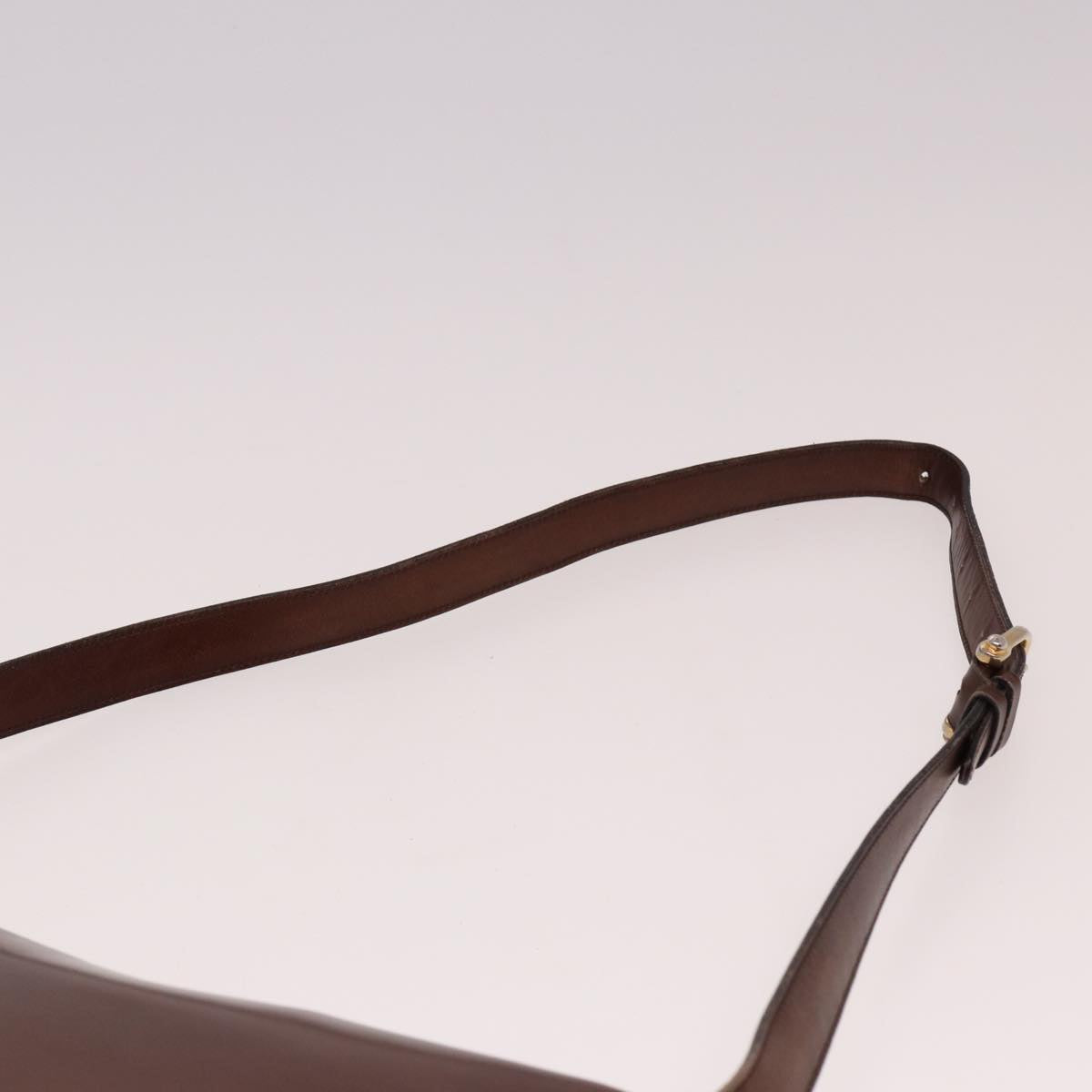 CELINE Shoulder Bag Leather Brown Auth 78512