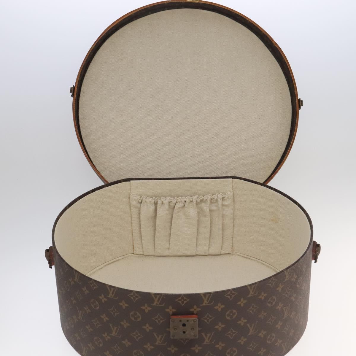 LOUIS VUITTON Monogram Hat Holder Boite Chapeau 50 Necktie Case LV Auth 78556A