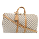 LOUIS VUITTON Damier Azur Keepall Bandouliere 55 Boston Bag N41429 Auth 78568SAV-1