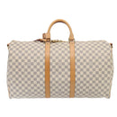 LOUIS VUITTON Damier Azur Keepall Bandouliere 55 Boston Bag N41429 Auth 78568SAV-13