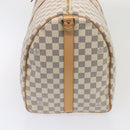 LOUIS VUITTON Damier Azur Keepall Bandouliere 55 Boston Bag N41429 Auth 78568SAV-3