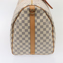 LOUIS VUITTON Damier Azur Keepall Bandouliere 55 Boston Bag N41429 Auth 78568SAV-4