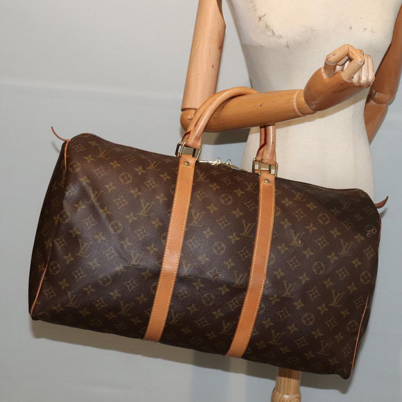 LOUIS VUITTON Monogram Keepall 50 Boston Bag M41426 LV Auth 78572