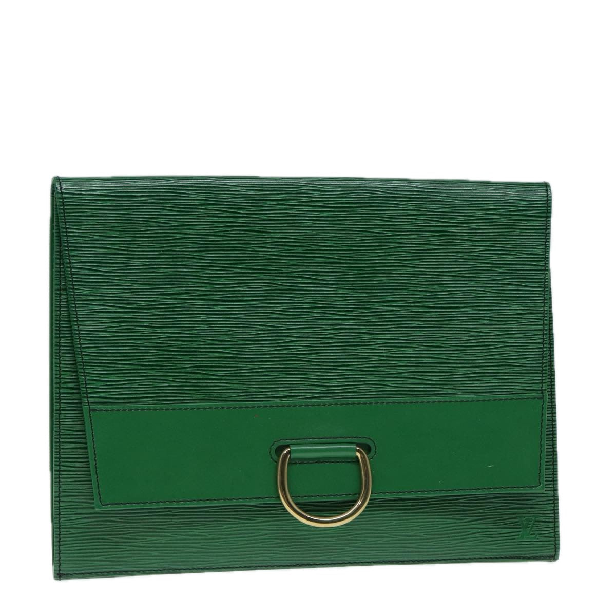 LOUIS VUITTON Epi Jena Clutch Bag Green M52724 LV Auth 78574