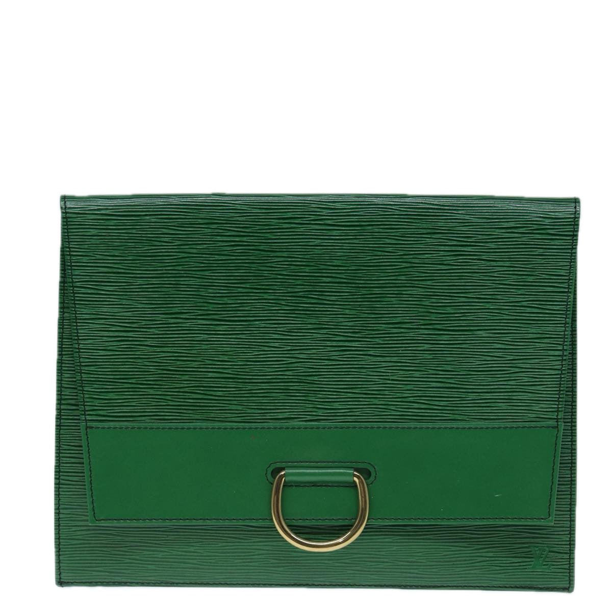 LOUIS VUITTON Epi Jena Clutch Bag Green M52724 LV Auth 78574 - 0