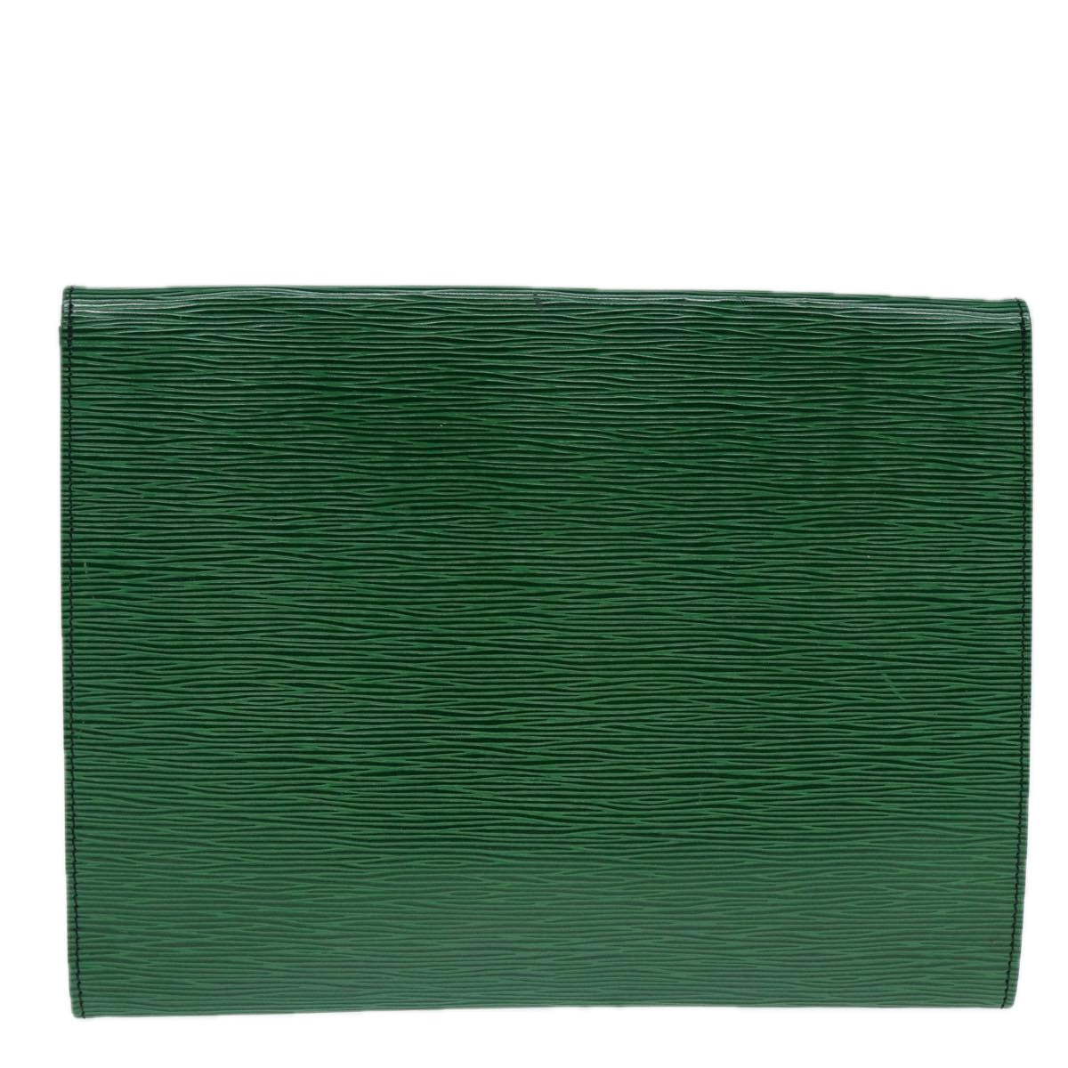 LOUIS VUITTON Epi Jena Clutch Bag Green M52724 LV Auth 78574