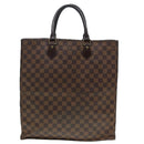 LOUIS VUITTON Damier Ebene Sac Plat Hand Bag N51140 LV Auth 78575-2