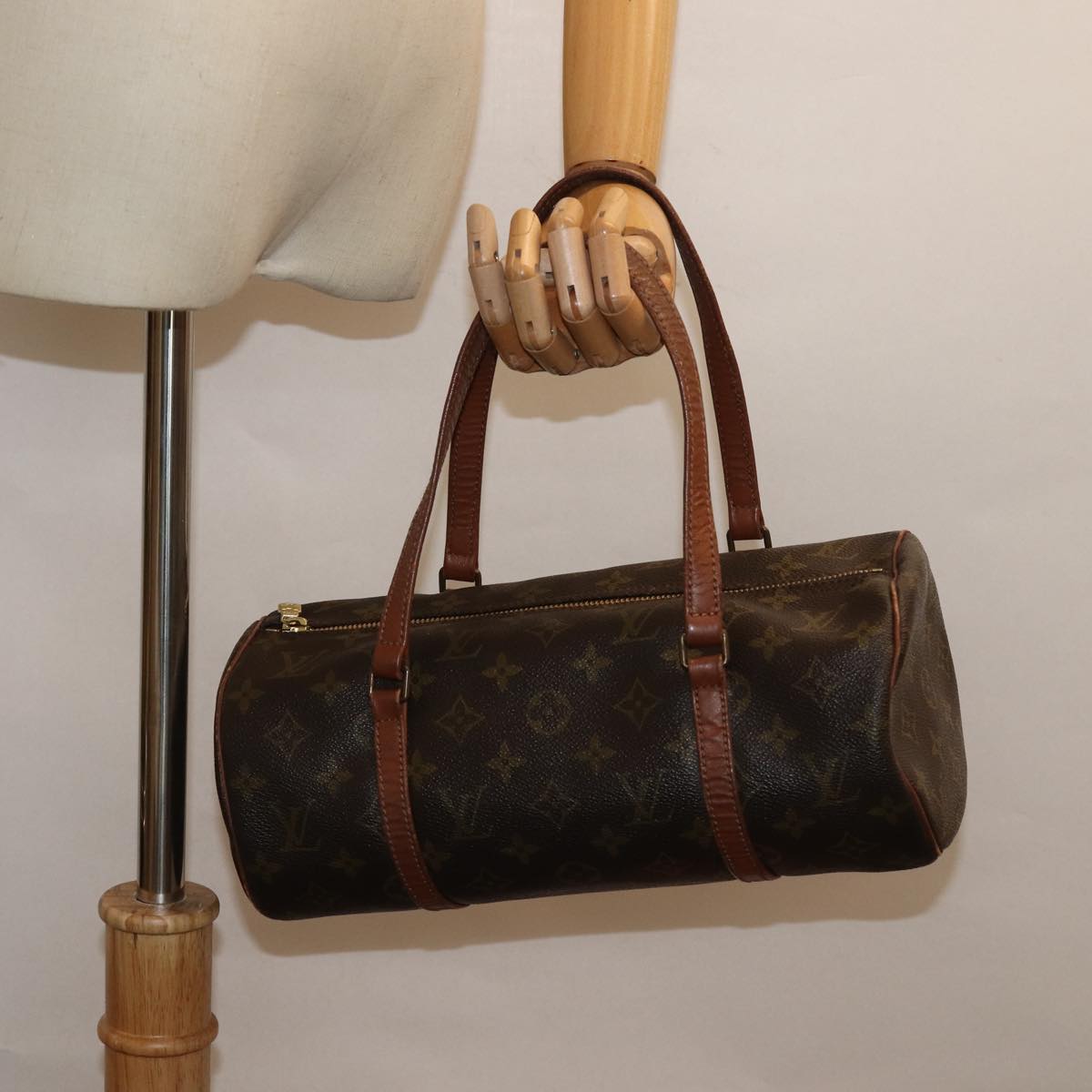 LOUIS VUITTON Monogram Papillon 30 Hand Bag M51385 LV Auth 78580