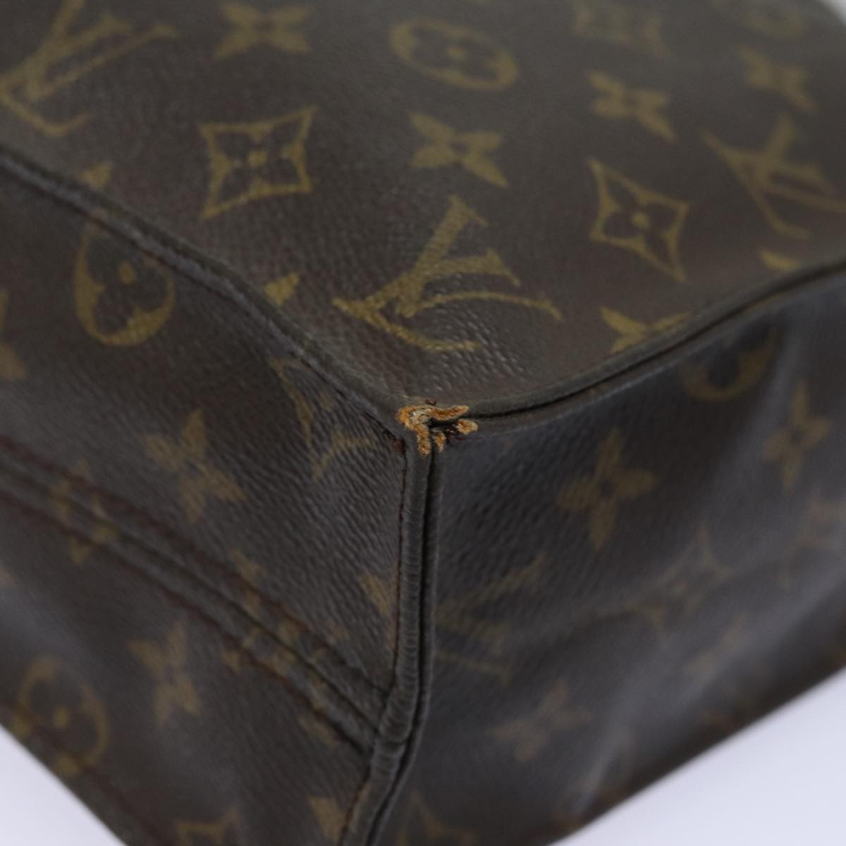 LOUIS VUITTON Monogram Sac Plat Hand Bag M51140 LV Auth 78583