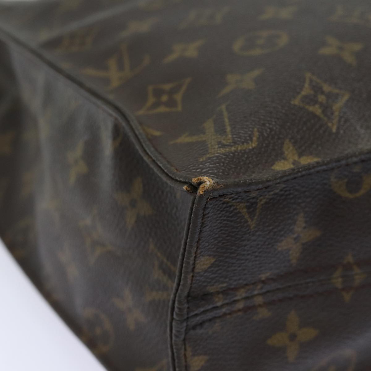 LOUIS VUITTON Monogram Sac Plat Hand Bag M51140 LV Auth 78583