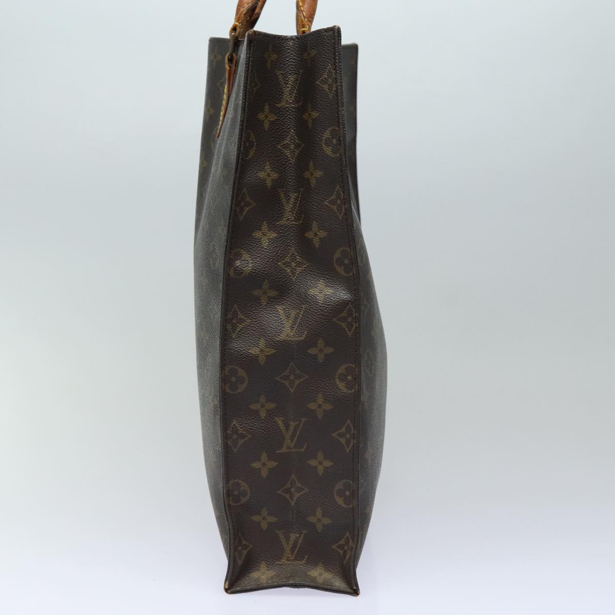 LOUIS VUITTON Monogram Sac Plat Hand Bag M51140 LV Auth 78583