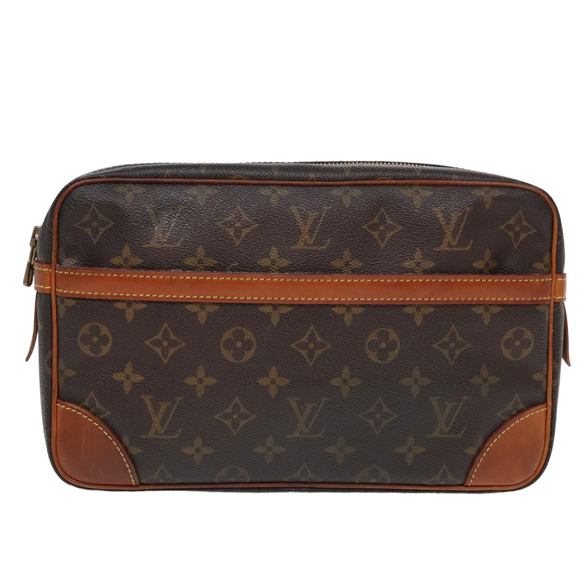 LOUIS VUITTON Monogram Compiegne 28 Clutch Bag M51845 LV Auth 78592