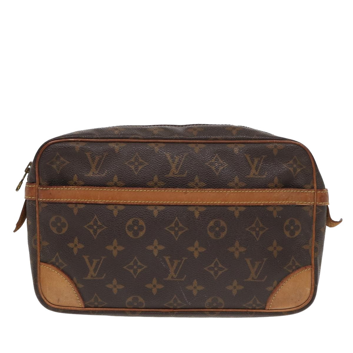 LOUIS VUITTON Monogram Compiegne 28 Clutch Bag M51845 LV Auth 78594