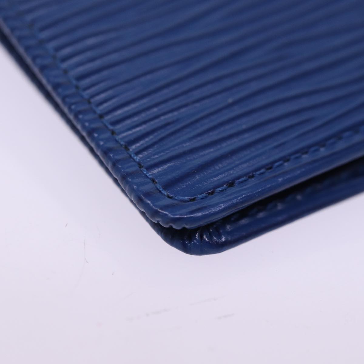 LOUIS VUITTON Epi Long Wallet Blue LV Auth 78601