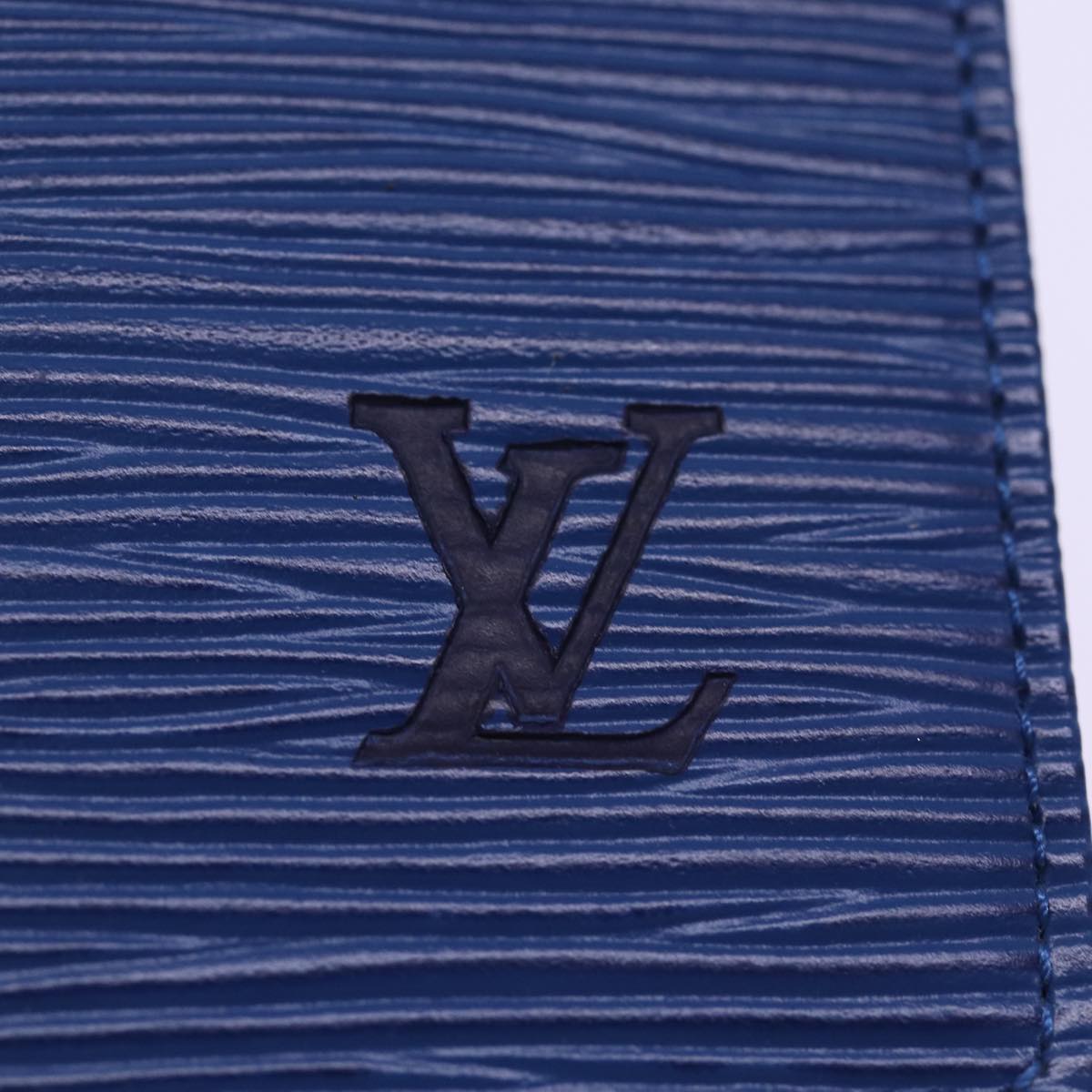 LOUIS VUITTON Epi Long Wallet Blue LV Auth 78601