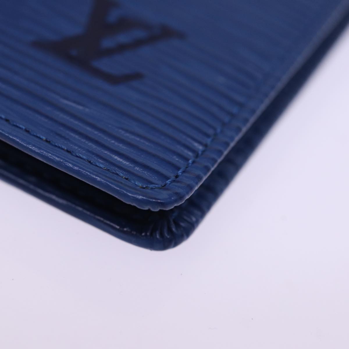 LOUIS VUITTON Epi Long Wallet Blue LV Auth 78601