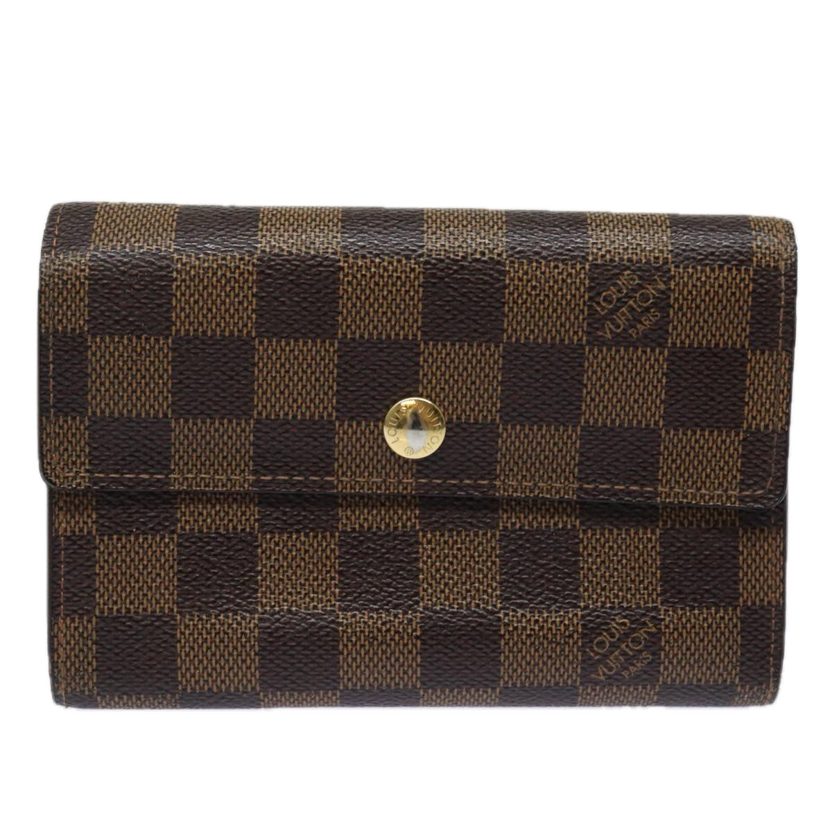 LOUIS VUITTON Damier Ebene Portefeuille Alexandra Wallet N63067 LV Auth 78606