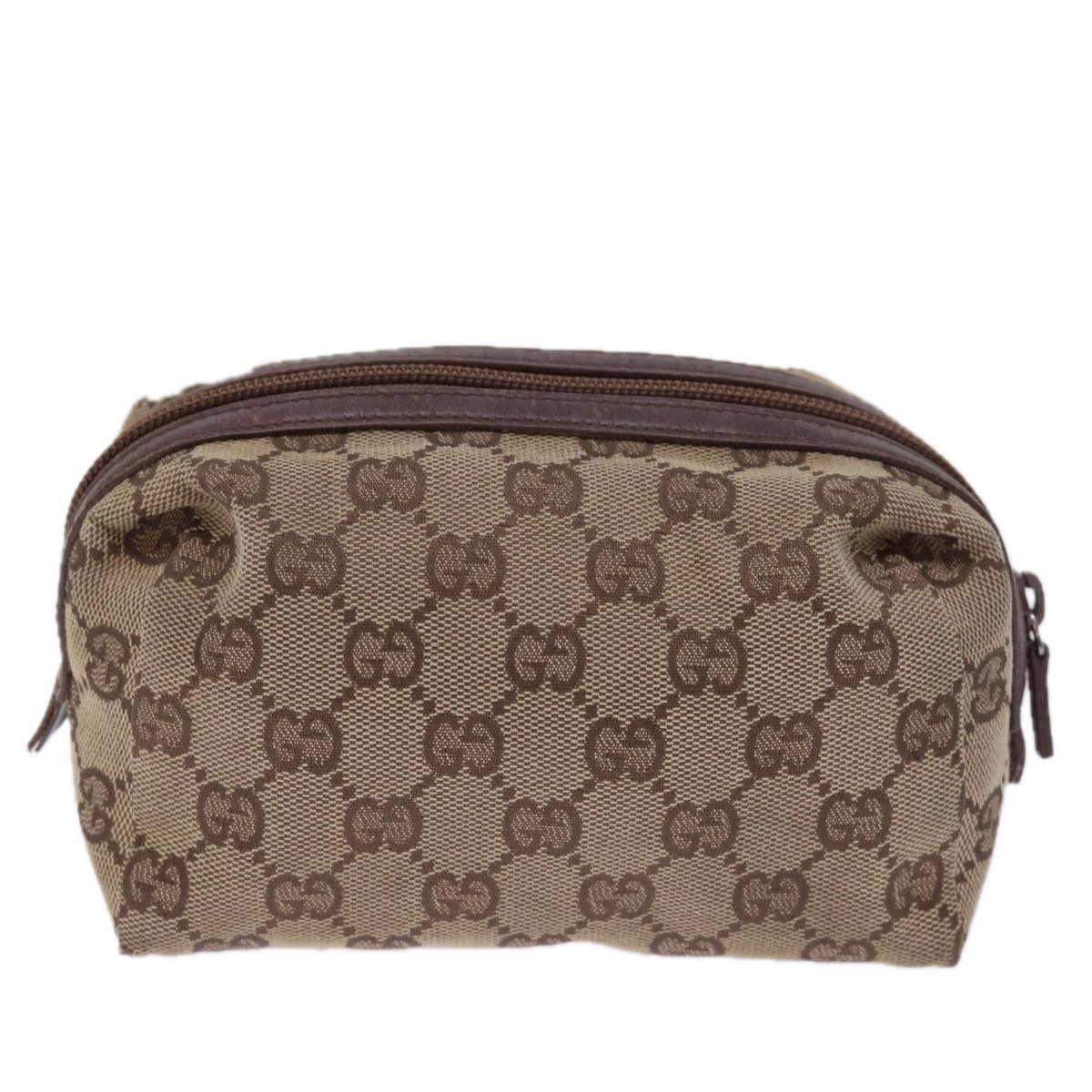 GUCCI GG Canvas Pouch Beige 29595 Auth 78607 - 0