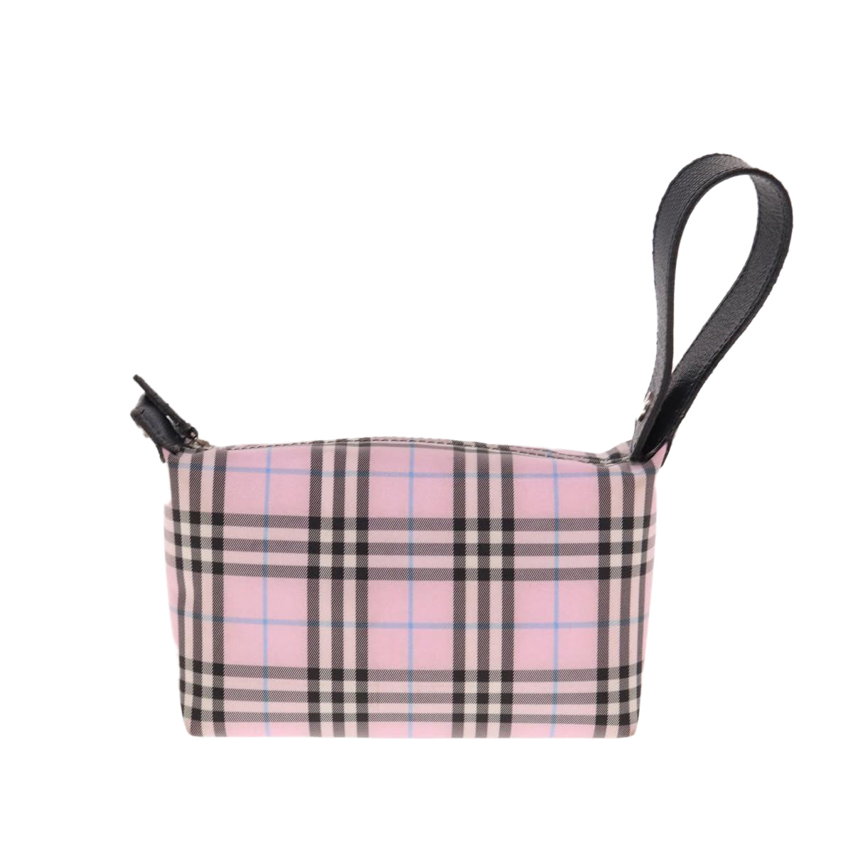 BURBERRY Nova Check Pouch Nylon Pink Auth 78613