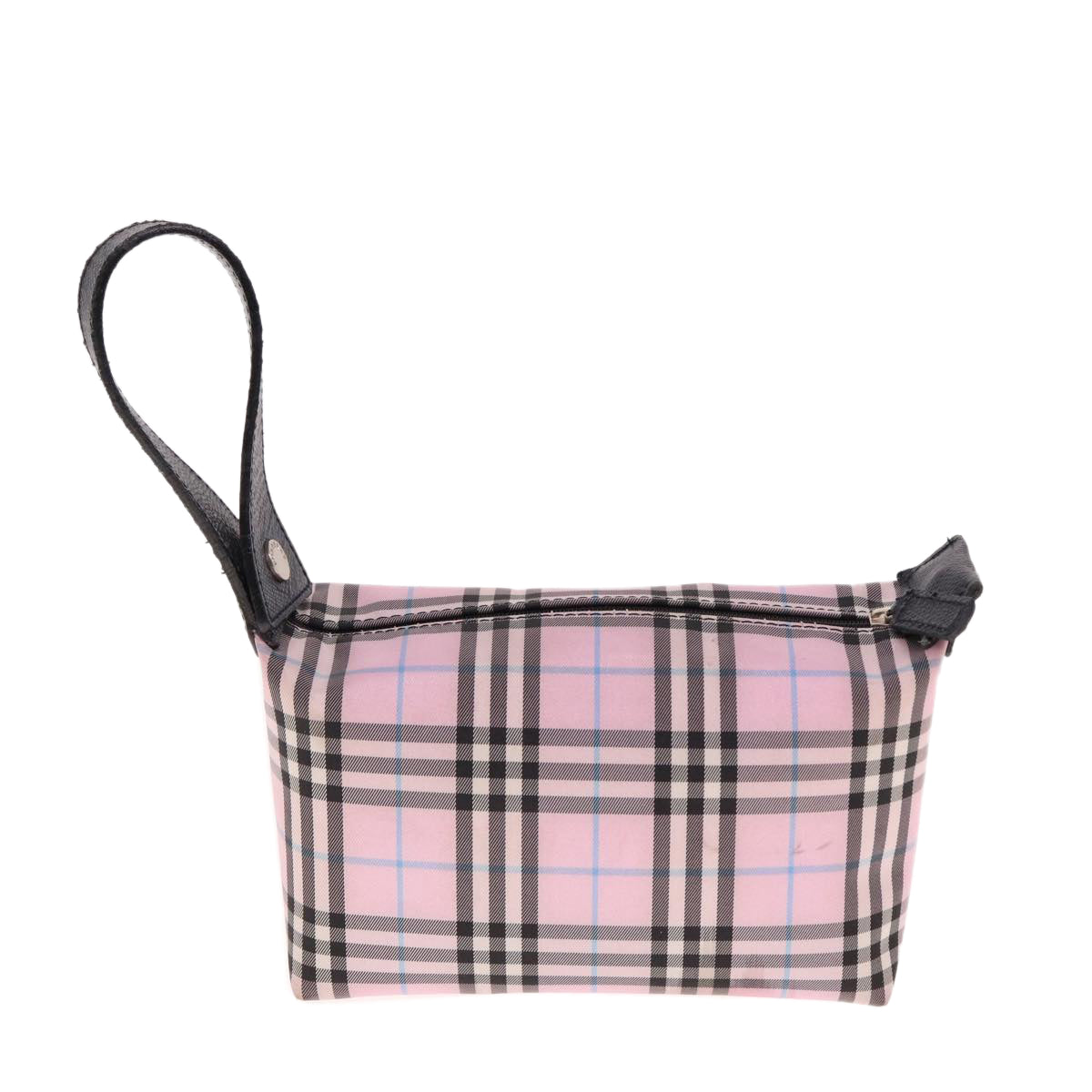 BURBERRY Nova Check Pouch Nylon Pink Auth 78613