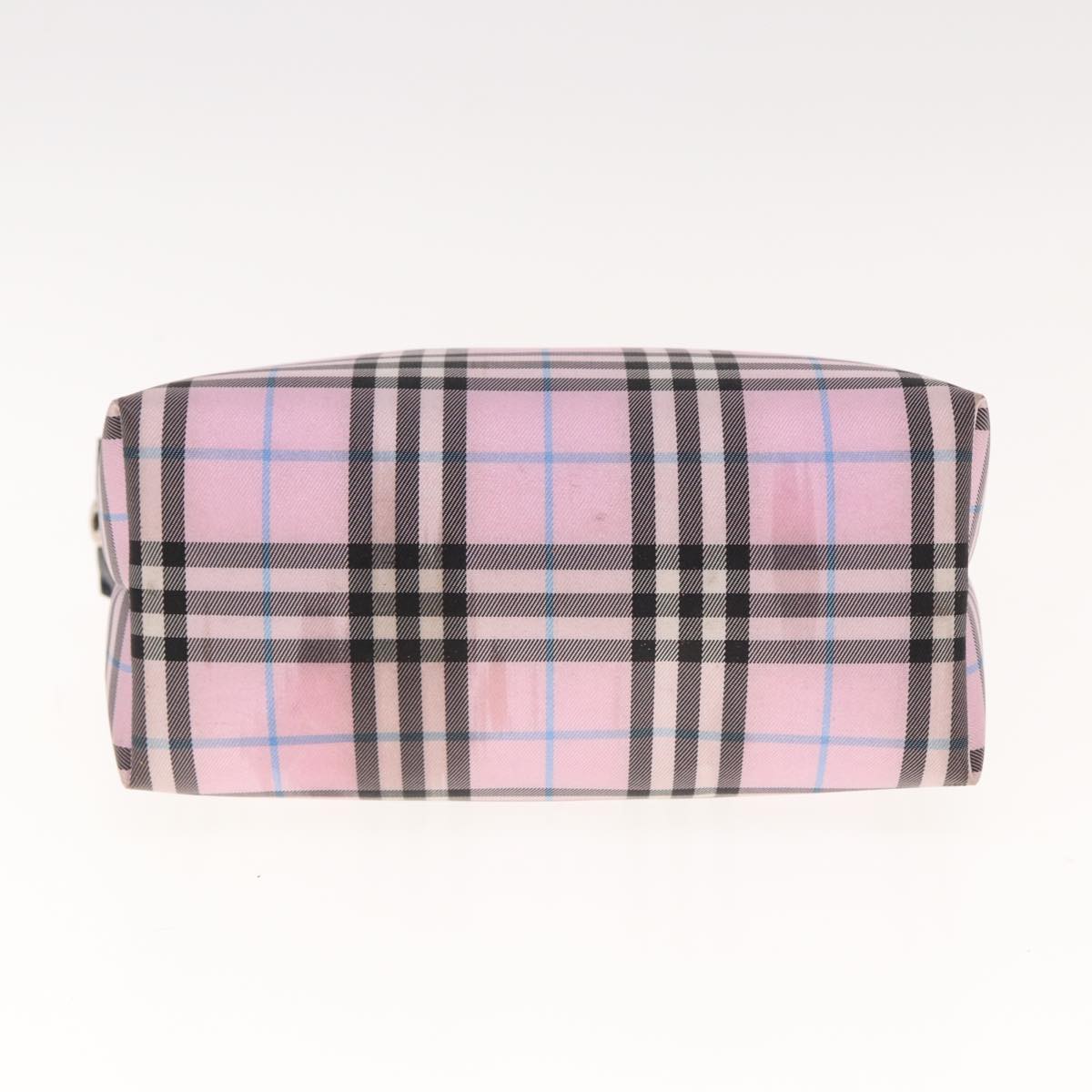 BURBERRY Nova Check Pouch Nylon Pink Auth 78613