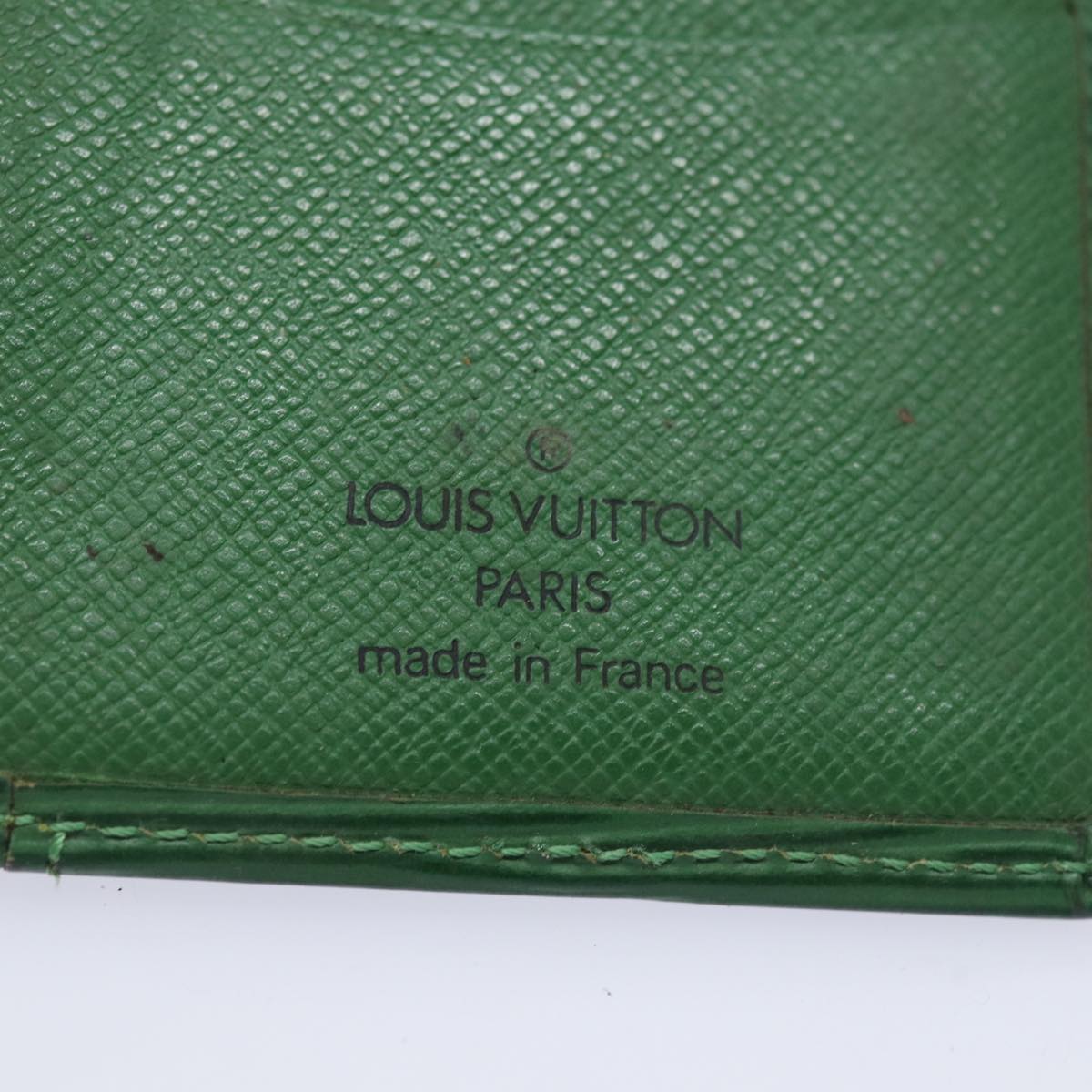 LOUIS VUITTON Epi Organizer Dupoch Card Case Green M63584 LV Auth 78626