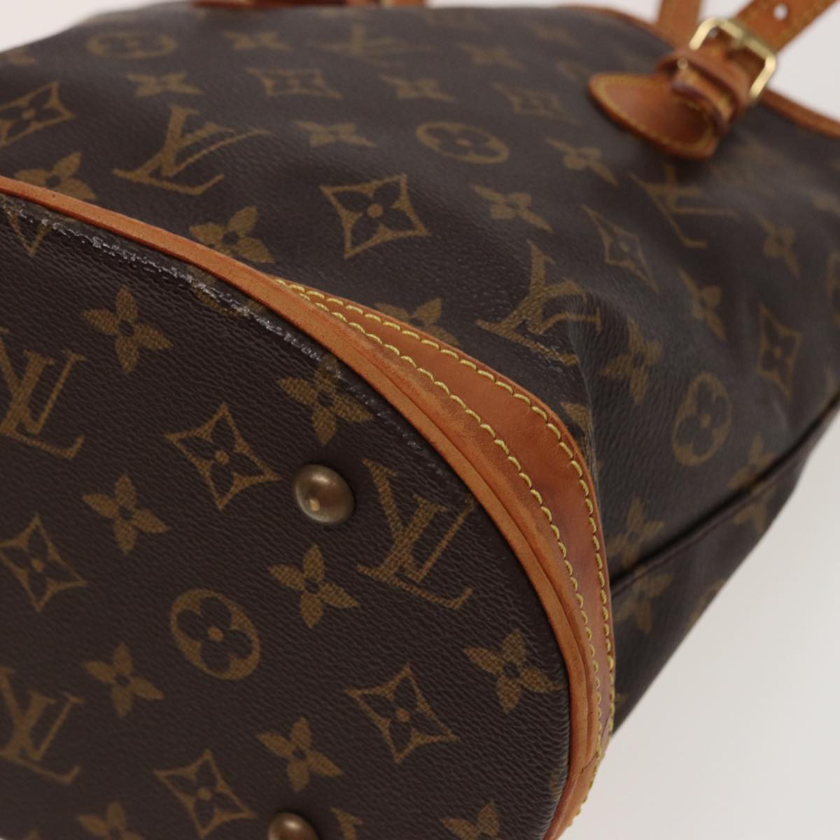 LOUIS VUITTON Monogram Bucket PM Shoulder Bag M42238 LV Auth 78634