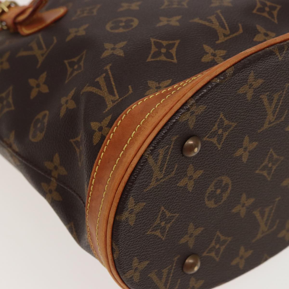 LOUIS VUITTON Monogram Bucket PM Shoulder Bag M42238 LV Auth 78634