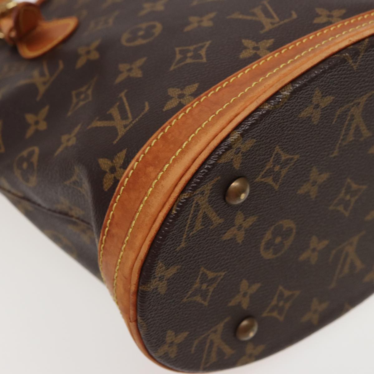 LOUIS VUITTON Monogram Bucket PM Shoulder Bag M42238 LV Auth 78634