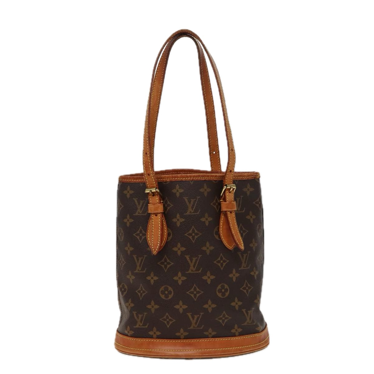 LOUIS VUITTON Monogram Bucket PM Shoulder Bag M42238 LV Auth 78634