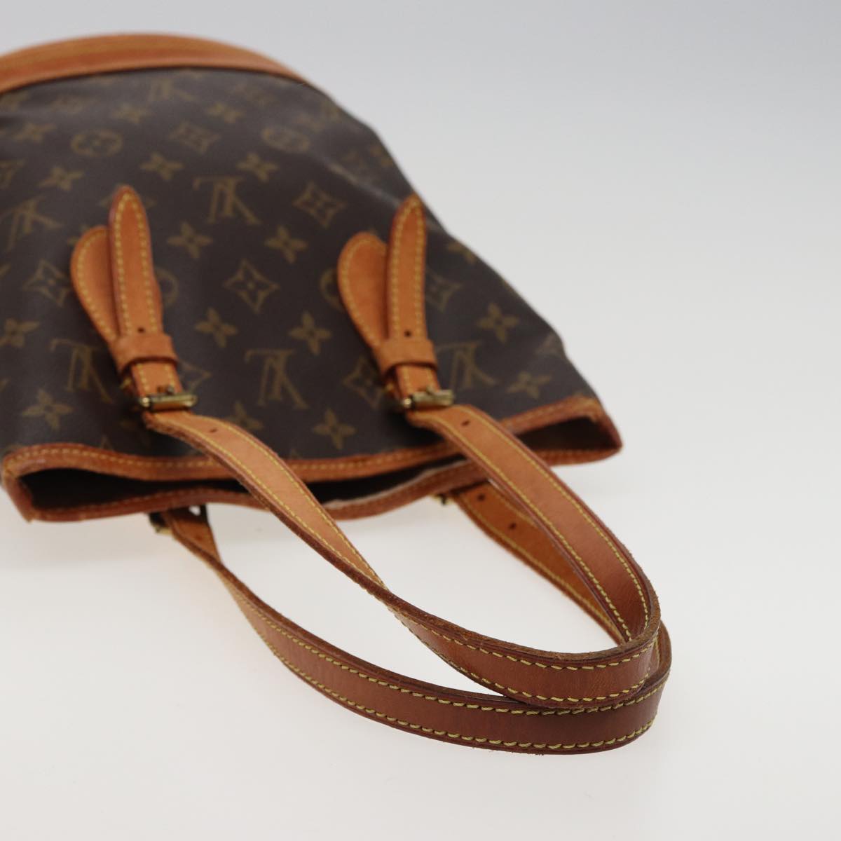 LOUIS VUITTON Monogram Bucket PM Shoulder Bag M42238 LV Auth 78634