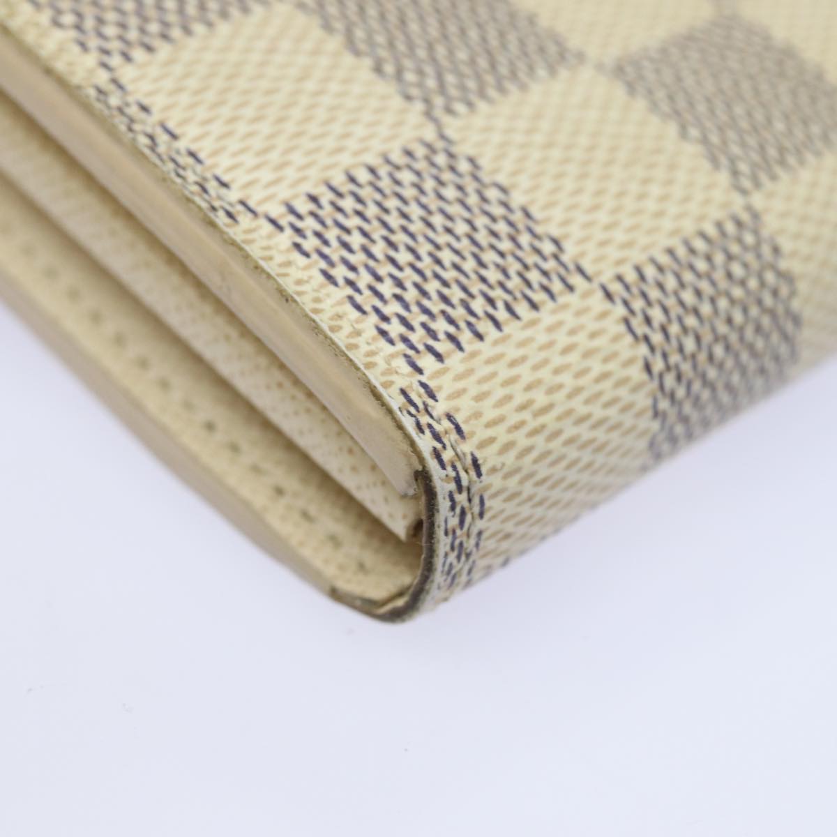 LOUIS VUITTON Damier Azur Portefeuille Sarah Long Wallet N63208 LV Auth 78638