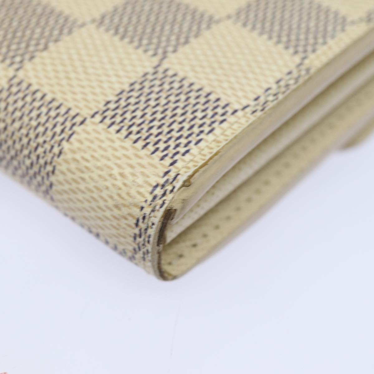 LOUIS VUITTON Damier Azur Portefeuille Sarah Long Wallet N63208 LV Auth 78638