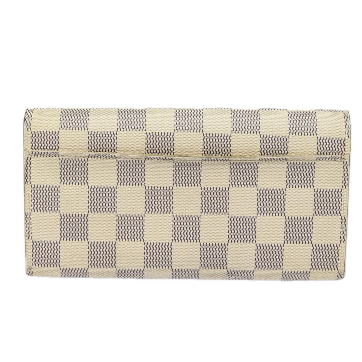 LOUIS VUITTON Damier Azur Portefeuille Sarah Long Wallet N63208 LV Auth 78638 - 0